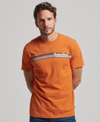 Superdry Homme T-shirt Vintage Venue Orange Taille: XL