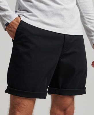 Superdry Homme Short Chino Officer Noir Taille: 36