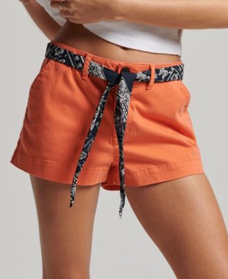 Superdry Femme Mini Short Chino Corail Taille: 38