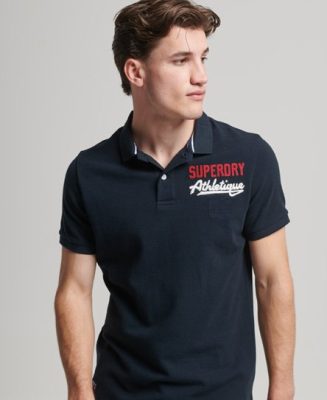 Superdry Homme Polo Superstate Bleu Marine Taille: M