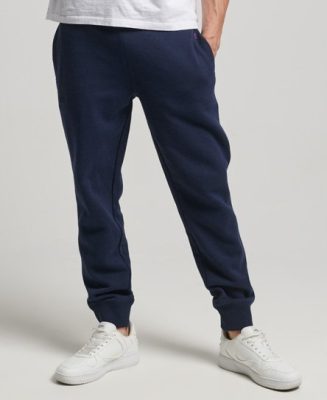 Superdry Homme Pantalon de Survêtement Chevilles Resserrées Vintage Logo Brodé Bleu Marine Taille: S
