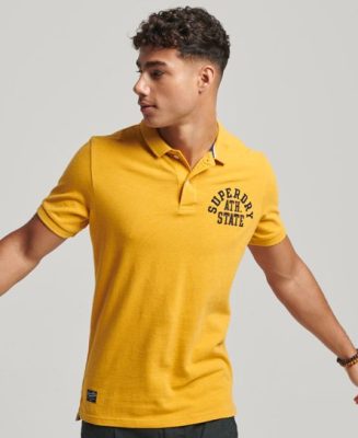 Superdry Homme Polo Superstate Jaune Taille: S