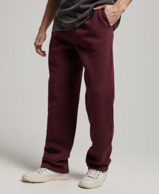 Superdry Homme Pantalon de Survêtement Droit Vintage Logo en Coton bio Rouge Taille: L