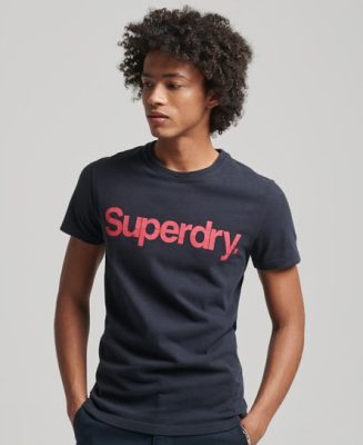 Superdry Homme T-shirt Graphic Core Logo en Coton bio Bleu Marine Taille: M