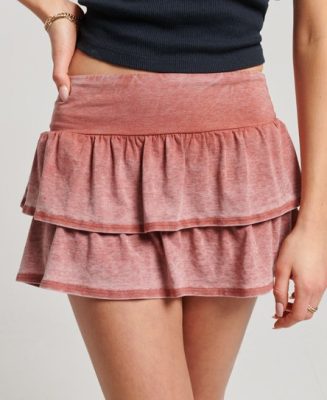 Superdry Femme Mini-jupe 90s Rose Taille: 40