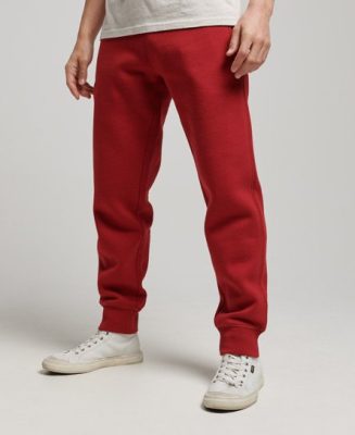 Superdry Homme Pantalon de Survêtement Chevilles Resserrées Vintage Logo Brodé Rouge Taille: M