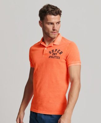 Superdry Homme Polo Superstate Orange Taille: M