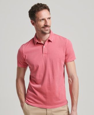 Superdry Homme Polo en Jersey Rose Taille: Xxl