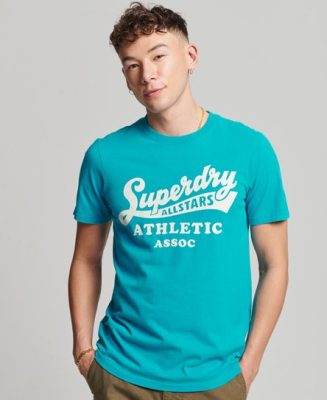 Superdry Homme T-shirt Vintage Home Run Bleu Taille: Xxl