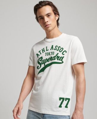 Superdry Homme T-shirt Vintage Home Run CRÈME Taille: XL