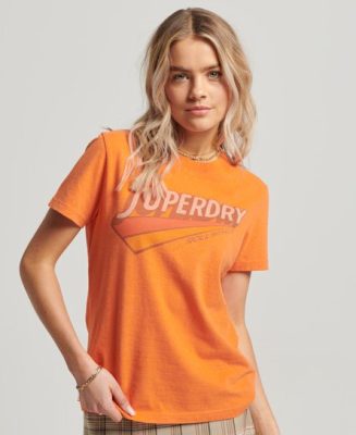 Superdry Femme T-shirt Shapers & Makers Orange Taille: 36
