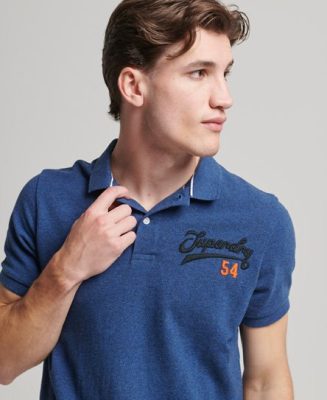 Superdry Homme Polo Superstate Bleu Taille: S