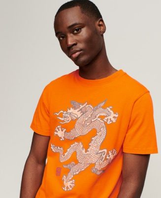 Superdry Homme T-shirt x Komodo Vintage Orange Taille: Xxxl
