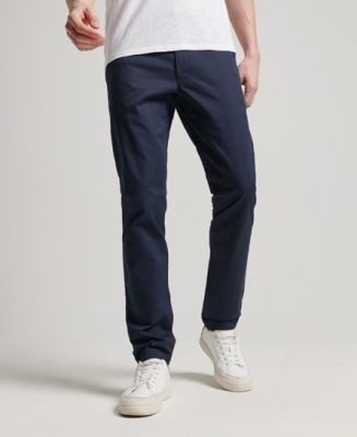 Superdry Homme Pantalon Chino Slim Fuselé Stretch Bleu Marine Taille: 32/32
