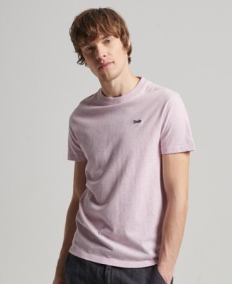 Superdry Homme T-shirt Essential Logo Micro en Coton bio Rose Taille: M