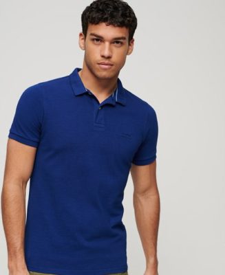 Superdry Homme Polo Destroyed Bleu Marine Taille: Xxl