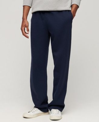 Superdry Homme Pantalon de Survêtement Droit Vintage Logo en Coton bio Bleu Marine Taille: Xxl