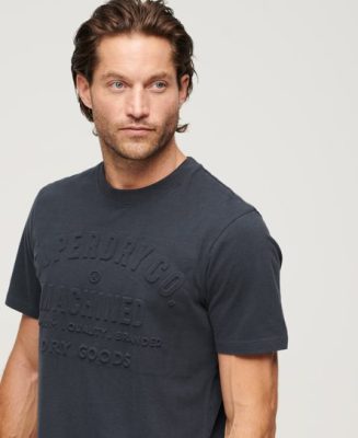 Superdry Homme T-shirt à Motif Workwear en Relief Bleu Marine Taille: XL
