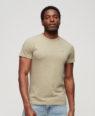 Superdry Homme T-shirt Essential Logo Micro en Coton bio Beige Taille: Xxl