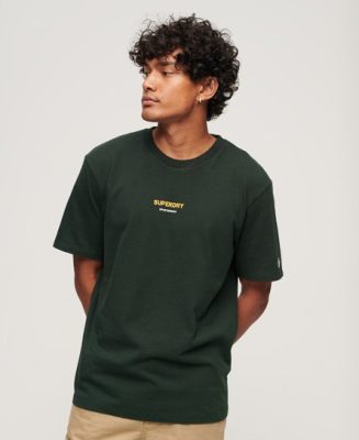 Superdry Homme T-shirt Ample à Logo Sportswear Vert Taille: M