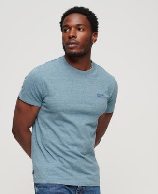 Superdry Homme T-shirt Essential Logo en Coton bio Bleu Taille: L