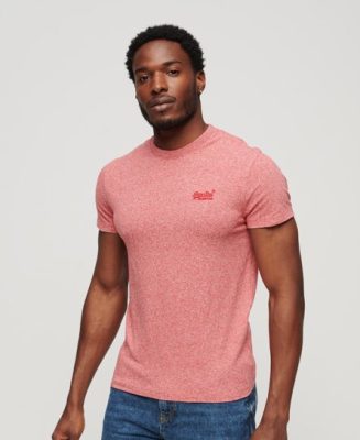 Superdry Homme T-shirt Essential Logo en Coton bio Rouge Taille: Xxl