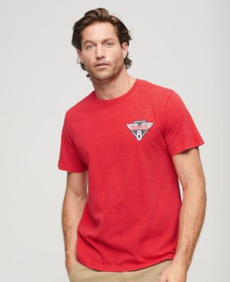 Superdry Homme T-shirt à Motif Vintage Americana Rouge Taille: Xxxl