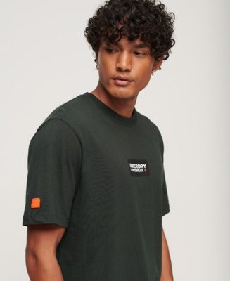 Superdry Homme T-shirt Ample à Motif Tech Vert Taille: XL