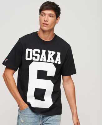 Superdry Homme T-shirt Ample à Logo Osaka Noir Taille: XL