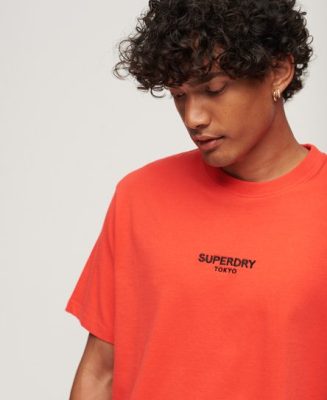 Superdry Homme T-shirt Ample de Luxe Sport Rouge Taille: XL