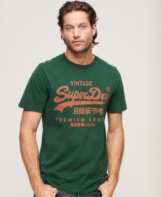 Superdry Homme T-shirt Vintage Logo Premium Goods Vert Taille: XL