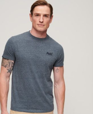 Superdry Homme T-shirt Essential Logo en Coton bio Bleu Marine Taille: XL