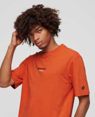 Superdry Homme T-shirt Ample à Logo Sportswear Orange Taille: XL