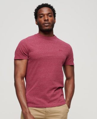 Superdry Homme T-shirt Essential Logo Micro en Coton bio Rouge Taille: Xxl