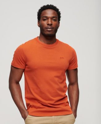 Superdry Homme T-shirt Essential Logo Micro en Coton bio Orange Taille: Xxl
