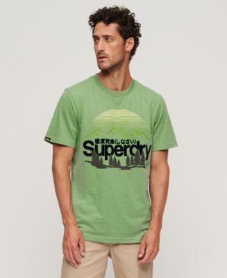 Superdry Homme T-shirt Core Logo Great Outdoors Vert Taille: L