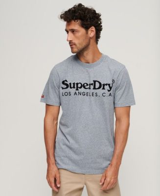 Superdry Homme T-shirt Classique à Logo Venue Bleu Taille: L