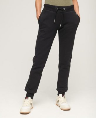 Superdry Femme Pantalon de Survêtement Essential Logo Noir Taille: 42