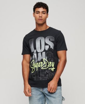 Superdry Homme T-shirt à Imprimé Photographique Avec Logo Skate Gris Foncé Taille: XL