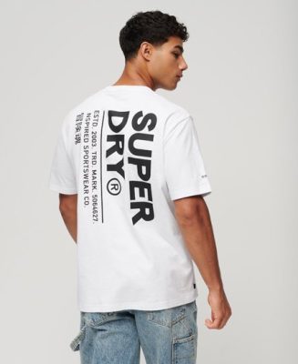 Superdry Homme T-shirt Ample à Logo Utility Sport Blanc Taille: Xxl