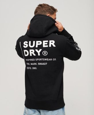 Superdry Homme Sweat à Capuche Ample à Logo Utility Sport Noir Taille: S