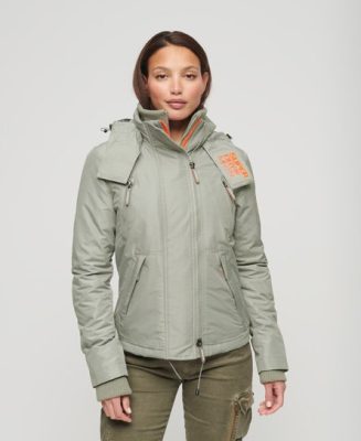 Superdry Femme Veste Mountain SD-Windcheater Gris Clair Taille: 44