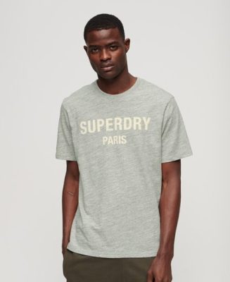 Superdry Homme T-shirt Ample de Luxe Sport Gris Taille: XL