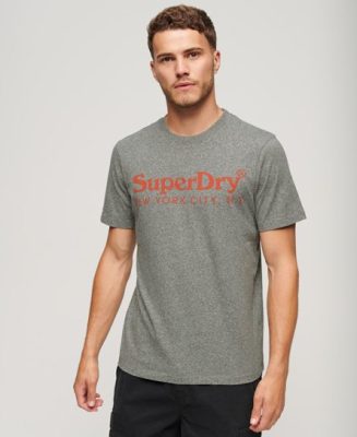 Superdry Homme T-shirt Classique à Logo Venue Gris Taille: Xxl