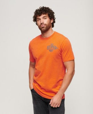 Superdry Homme T-shirt à Motif Workwear Scripted Orange Taille: S