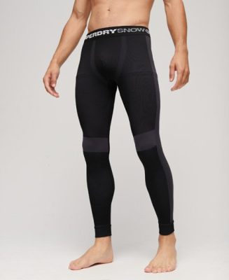 Superdry Homme Sport Legging Sous-couche Sans Coutures Noir Taille: M