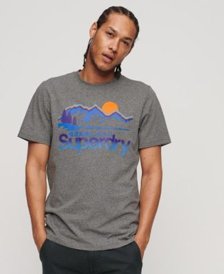 Superdry Homme T-shirt Core Logo Great Outdoors Gris Foncé Taille: M