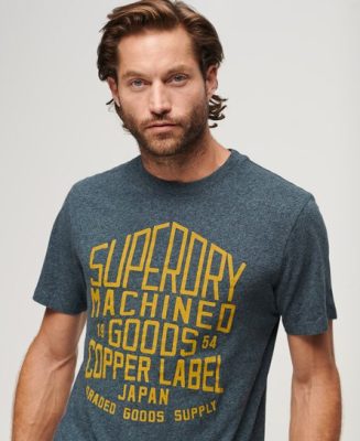 Superdry Homme T-shirt Copper Label Workwear Bleu Marine Taille: XL