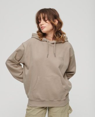 Superdry Femme Sweat à Capuche OverTaille Sport Luxe Gris Clair Taille: 42