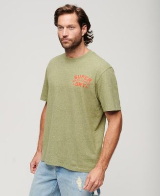 Superdry Homme T-shirt Workwear Chest Graphic Vert Taille: Xxxl